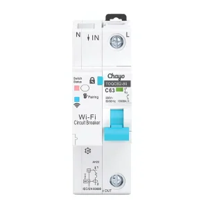 WIFI Metering Plastic 1P Miniature Circuit Breaker Smart Home Remote Control Automatic Wireless Recloser Switch 63A Household