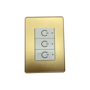 WIFI US Tempered Glass Gold Metal Frame Smart Home Touch Light Switch 1/2/3 Gang 10A App Remote Control Wall Switch Google Alexa