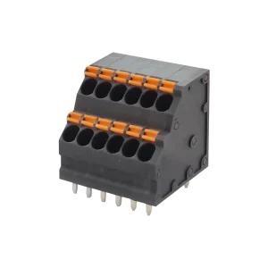 WJ252T2 3.5 PCB Spring Terminal Block IEC Certificated 3.5mm Pitch 300V 10A 28-16AWG Copper Alloy Industrial