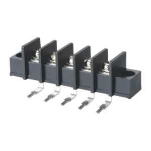 WJ45RM Angled 9.5mm Pitch Copper Alloy PCB Terminal Block 300V 20A 22 12AWG Industrial Fixing Screw Both Side Barrier