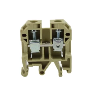WSAK10EN 2-Pole 10mm² Brass Contact Screw Terminal Block for Industrial DIN Rail Pluggable Feed-Through 57A Max Continuous