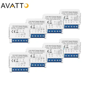 WSMM16 Tuya WiFi Zigbee Smart Switch Module 1/2/3/4CH 16A Mini Relay APP Voice Control Alexa Google Home OEM ODM