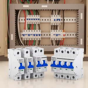 WZOODQ DC MCB Miniature Circuit Breaker C Curve Rail Mounting 1000V 10kA Breaking Capacity PC Material Solar PV System