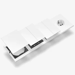 Wall Switches and Sockets Ultra Thin Push Button 1/2/3 Gang 1/2 Way EU Power Socket Free Combination Luxury Modern Design