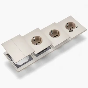 Wall Switches and Sockets Ultra Thin Push Button EU 1/2/3 Gang With USB Type C Socket Free Combination Luxury Modern Design