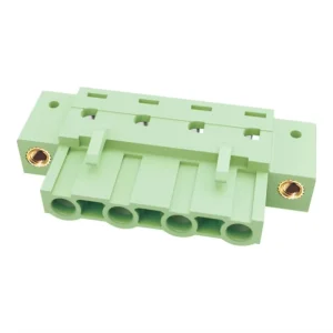Wanjie Terminal Block Pluggable Terminal Block Right Angle Female Pin Header 7.62mm Pitch Connector with Flange