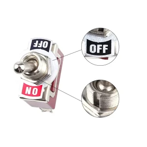 Waterproof 12V 15A Rocker Spring Return Plastic SPDT Boot Locking Lever Toggle Switch DOREMI KN3 Heavy Duty
