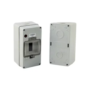 Waterproof 4 Way Distribution Box 56CB4N IP66 Outdoor PC Plastic MCB Junction Box for Solar PV EV Charger