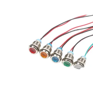 Waterproof Dual Color LED Indicator Light 10mm 12mm Metal Signal Light Pilot Lamp Green Led Charging Indicator