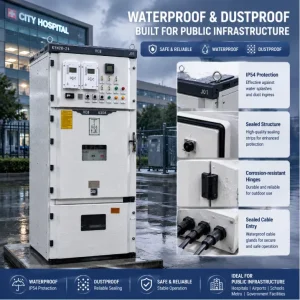 Waterproof Dustproof Outdoor Electrical Kiosk Switchgear for Hospital and Public Infrastructure Power Distribution