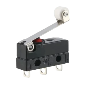 Waterproof IP40 Long Roller Lever Automotive Micro Limit Switch SPST Micro Switch Black for Coffee Maker Machine