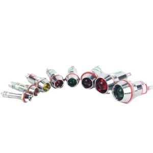 Waterproof IP65 Copper LED Indicator Light 12V 220V Industrial Use Equipment Indicator Lights in Red Yellow Blue White Green