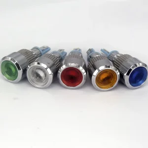 Waterproof IP67 Metal Raised Head 5 Color LED Indicator Light RGB Indicator Lamp