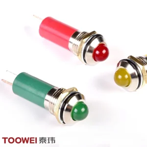 Waterproof IP67 Rgb-colored 12vdc 24vdc 110v 220v Red Green Yellow Blue White Pilot Signal Indicator Led Light