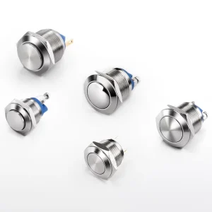 Waterproof Illuminated Push Button Switches Momentary Latching Sizes 8mm 10mm 12mm 16mm 19mm 22mm 25mm 28mm 30mm Max Voltage 12v