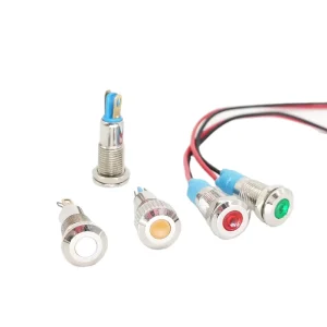 Waterproof LED Indicator Lights Signal Lamp Panel Metal 6mm 8mm 10mm Luminous Light