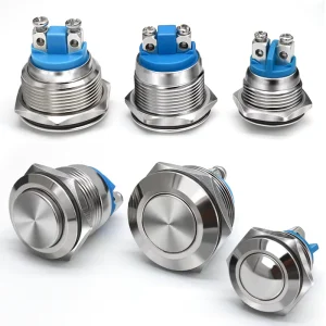 Waterproof Metal Push Button Switch 16/19/22mm 1NO Self Reset Non LED Multiple Colors Available