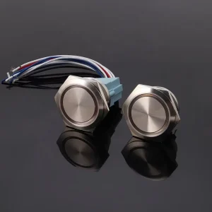 Waterproof Metal Stainless Steel 40mm Illuminated Push Button Switch