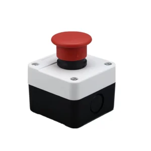 Waterproof Push Button Emergency Stop Box IP65 Control Station with Mushroom Head Red Button Turn to Release