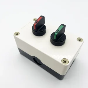 Waterproof Weatherproof IP65 Two Holes with Red Knob and Green Knob Wiring Box Combination Case Selector Switch Control Box