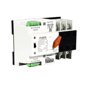 White 3P Automatic Change Over Dual Power Transfer Switch