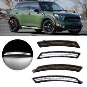 White Front Rear LED Side Marker Lights for BMW Mini Cooper R55 R56 R57 R58 R59 R60 R61 Signal Indicator Blinker Lamps