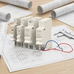 White Miniature Circuit Breaker Accessories 230V Low Voltage PA66 Material CE Certified IP65 Protection 6KA Breaking Capacity