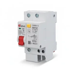White Residual Current Circuit Breaker Low Voltage Miniature Circuit Breaker 3p Rail Mounted Circuit Breaker