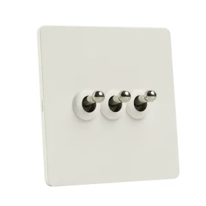 White Wall Toggle Electric Light Switch UK Matte Power Socket EU France Standard USB Charging Port Outlet Stainless Steel Panel