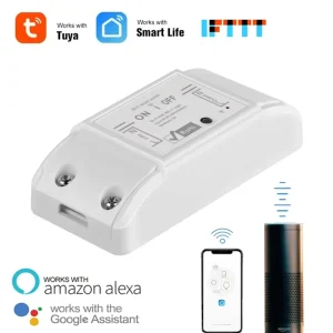 Wi Fi Enabled DIY Interruptor Smart Switch with Wireless Remote Controller for Home Control Works with Alexa and Google Home