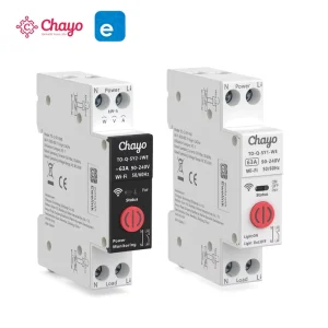 WiFi DIN Rail Smart Switch MCB Circuit Breaker 1P+N 90-240V 1-63A Remote Timer Control for Smart Distribution Box