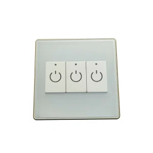 WiFi EU Tempered Glass Gold Metal Frame Smart Home Touch Light Switch 1 2 3 Gang 10A App Remote Control Wall Switch Google Alexa