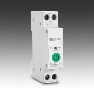 WiFi Smart Timer Switch MCB PA66 Miniature Circuit Breaker with Wireless Remote Control for Home Use DIN Rail Mount