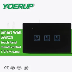 WiFi Smart Wall Switch Touch Panel 1 2 3 4 Gang Smartlife Alexa Google Home Remote Control 3gang Smart Light Wall Switch