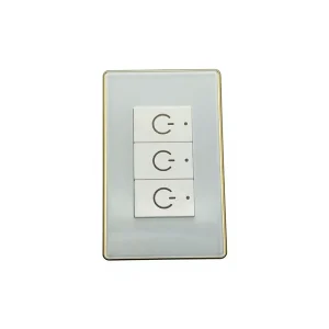 WiFi US Tempered Glass Gold Metal Frame Smart Home Touch Light Switch 1 2 3 Gang 10A App Remote Control Wall Switch Google Alexa