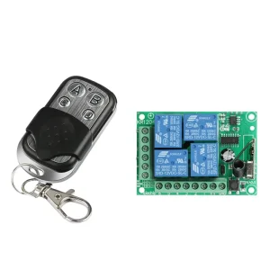 Wide Voltage 12-24V Single Wireless Remote Switch Door Motor Smart Home LED Lighting Control with Time Delay