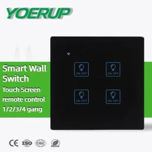 Wifi Smart Light Switches 1/2/3/4 Gang Remote Tuya Wifi/Zigbee Support Alice Google Home Alexa Touch Screen Smart Wall Switch