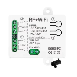 Wifi Smart Switch Rf 433mhz Wireless Remote Control Switch AC DC 12v 24v 48v 2CH Relay Timing Module 10A Alexa Google Home