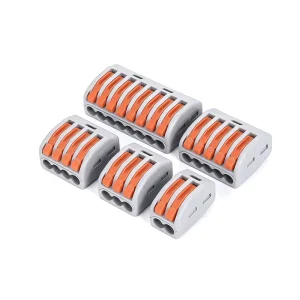 Wire Connector Electric Strip Connectors Mini Cage Spring Universal Compact Quick Wiring Conductors Push in Terminal