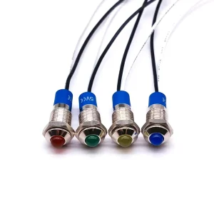 Wired Waterproof IP67 6mm 8mm 10mm 12mm Metal LED Lamp Indicator Light