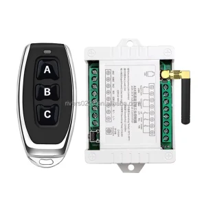 Wireless Motor Forward Reverse Switch 2 Channel 10A DC 12-36V RF Remote Control Relay Module