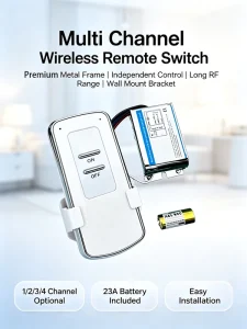 Wireless Multi-Channel Smart Remote Control Switch with 30m-100m Range 10A/220V for Lighting Smart Home System