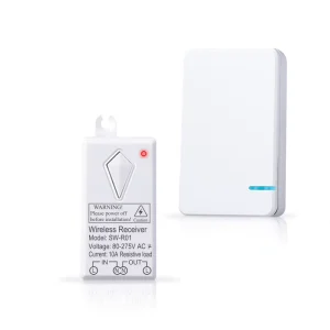 Wireless RF433 Light Switch Kit 600ft Range IP66 LED Ceiling Lamp Remote Control Switches for Staircase Lighting