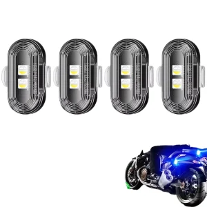Wireless Remote Control RGB LED Strobe Warning Light High Brightness Ambient Indicator Lamp Motorcycle Aircraft Car Drone