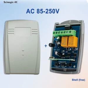 Wireless Remote Control Receiver Switch AC DC 85-250V Dual Channel 2CH Relay Module 433mhz Gate Garage Door Opener SMG-8502