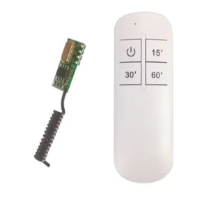 Wireless Remote Control Timing Switch with Push Button for Household Use