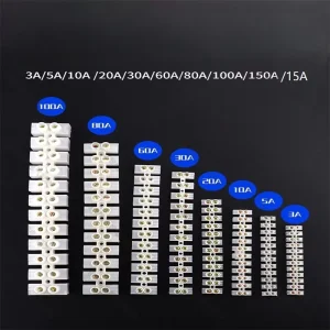 X3-1012 Terminal Block Transparent Wiring Strip Flame-Retardant Cuttable 10A Terminal Posts Screw Fastening 2.5 Square Conductor