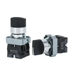 XB2 BD Handle Direct Knob Spring Return Rotary 2 Position 3 Position Selector Switch 1NO 10A 380V For Industrial Control