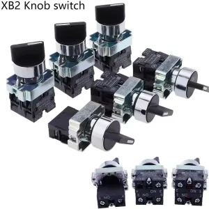 XB2-BD25 XB2-BD53 1NO/1NC 2NO 2/3 Position Momentary Self-reset Latching Self-locking Selector Rotary Switch Push Button Switch