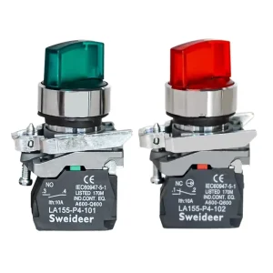XB4/P4 Precision Adjustment Rotary Selector Switch with Illuminated Control Knob 2-Speed/3-Speed Gear Multiple Indicator Color